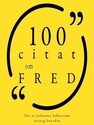 cover image of 100 citat om fred